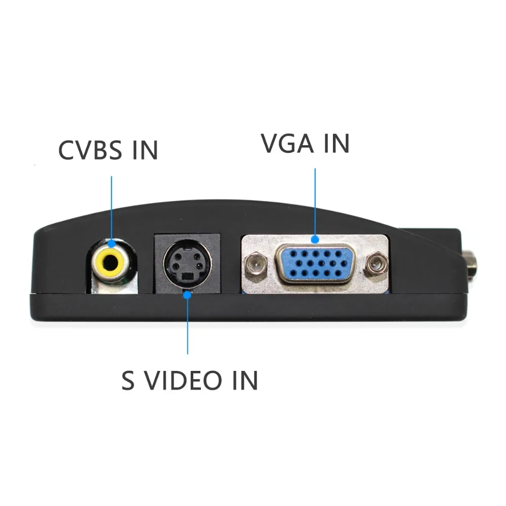 BNC к VGA видео конвертер AV к VGA CVBS S видео вход к ПК VGA выход адаптер конвертер переключатель коробка для ПК MACTV камера DVD DVR