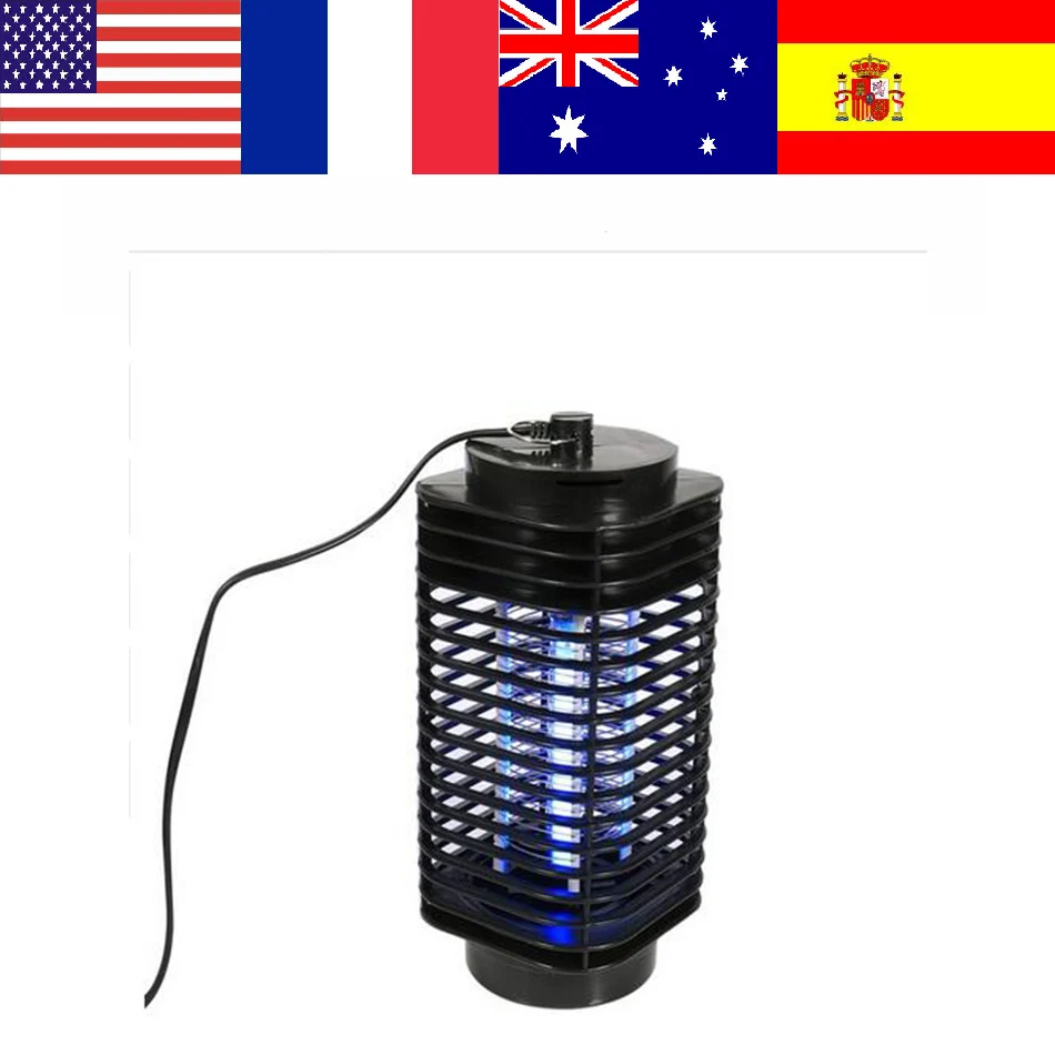 EU Plug Electronics Mosquito Killer Lamp Trap Moth Fly Wasp Led Night