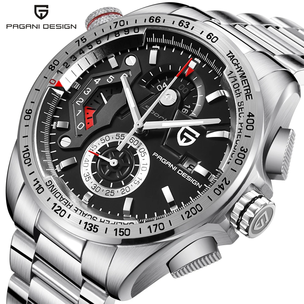 PAGANI DESIGN Full Stainless Steel Chronograph Sport Watches Men Luxury Brand Quartz Watch Dive 30M relogio masculino dropship|masculino|masculinos relogiosmasculino watch - AliExpress