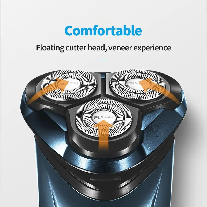 FLYCO электробритва Мужская 3D машинка для бритья бороды с интеллектуальным