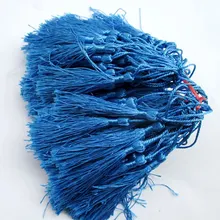 100 шт/партия около 12,5 см синий цвет полиэстер Шарм кисточкой для Домашний декор занавески установки закладки шторы