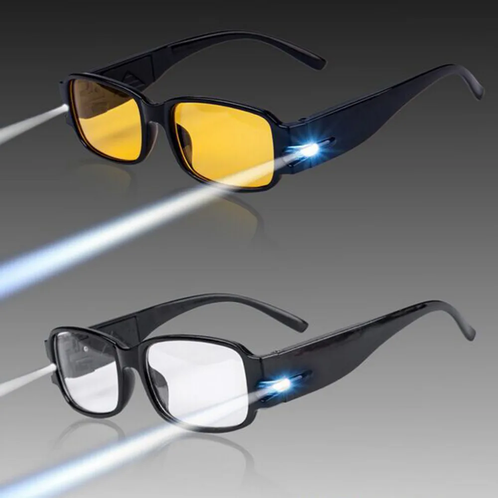 Adjustable Men Women's Led Reading Glasses Magneic Health Protection