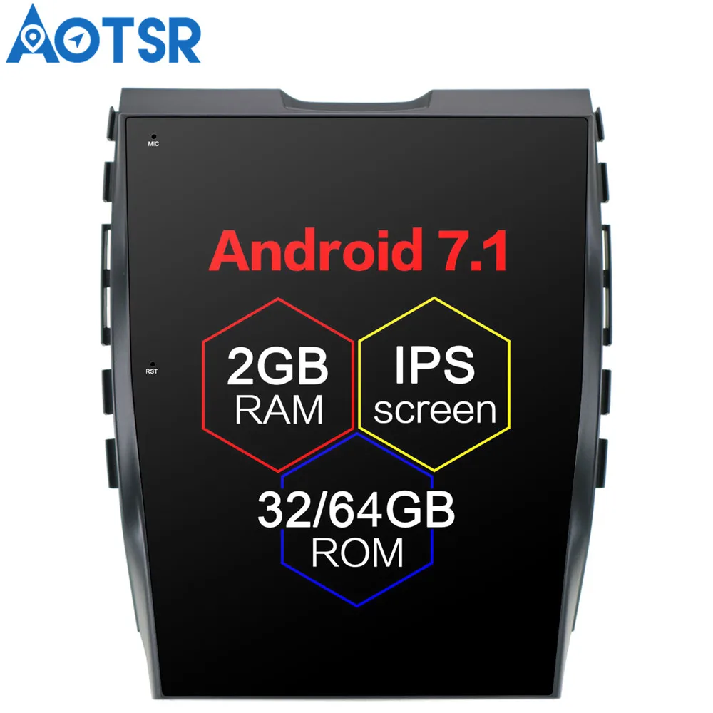 Aotsr Android 7 1 Tesla вертикальный экран Автомобильный без DVD плеера GPS навигация для Ford