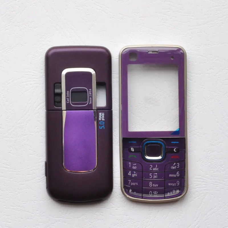BINYEAE полный корпус для Nokia 6220 со стеклом экрана клавиатуры + средняя рамка задняя