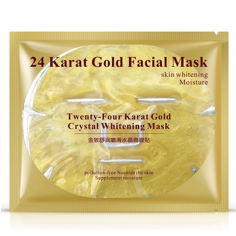 Sheet Mask Collagen Nourishing 24 K Gold Crystal Essence Whole Face