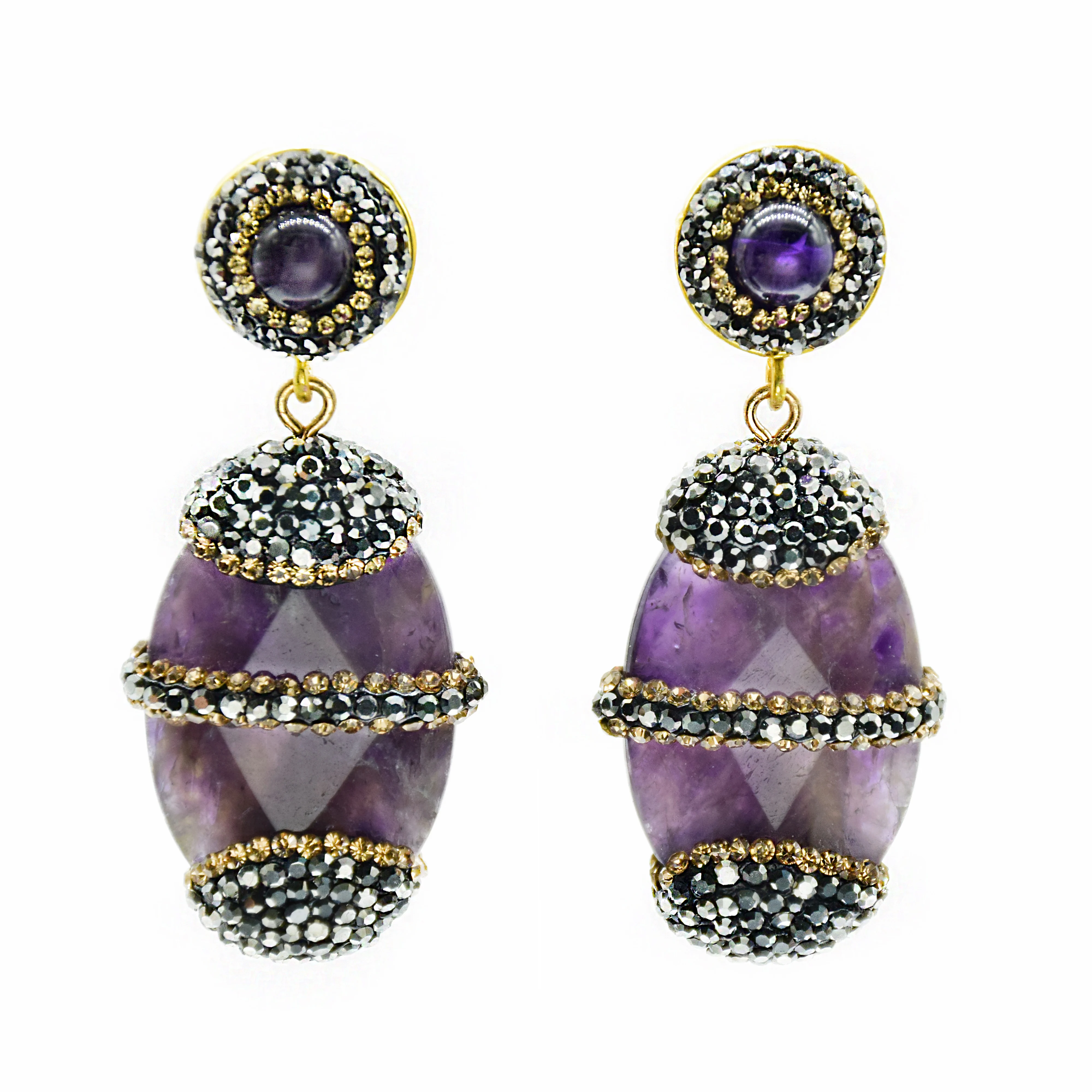 

Natural Stone Earrings High Quality Handmade Fashion Women Earrings Jewelry 2019 Geometry Wedding Earrings Party Number EH0079