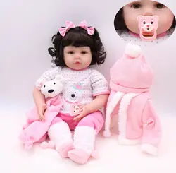 Новый дизайн Bebes reborn силиконовые детские куклы 22 дюймов 55 см мультфильм одежда снеговика настоящие Детские Новорожденные куклы Девочки