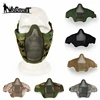 Camo Airsoft Half Face Mask Metal Steel Net Mesh Tactical Paintball Hunting Cycling Protective Breathable Mask for CS Wargame ► Photo 1/6