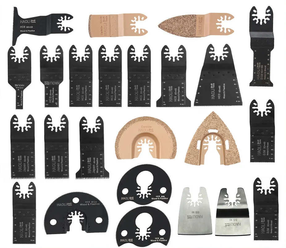 

24 pc quick change oscillating tool saw blade accessories for electric tool as FEIN multimaster,home DIY power tool,high quality