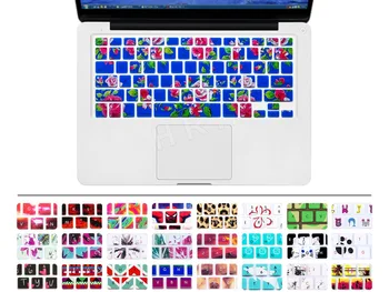 

1PC Blue Flower Pattern Silicone Laptop Keyboard Skin Protector Cover Film Guard For All Apple Macbook Pro Air Retina 13 15 17
