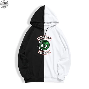 

New Riverdale Women Thin Splice Hoodies Sweatshirts Spring And Autumn Sweatshirt Exclusive New Style Hoodies Clothes 2XL
