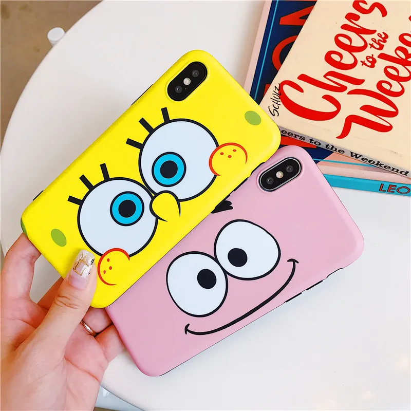 

American Animation SpongeBob SquarePants Hardcover cover case for iphone 6 6S 6Plus 7 7plus 8 8Plus X XR XS MAX phone cases