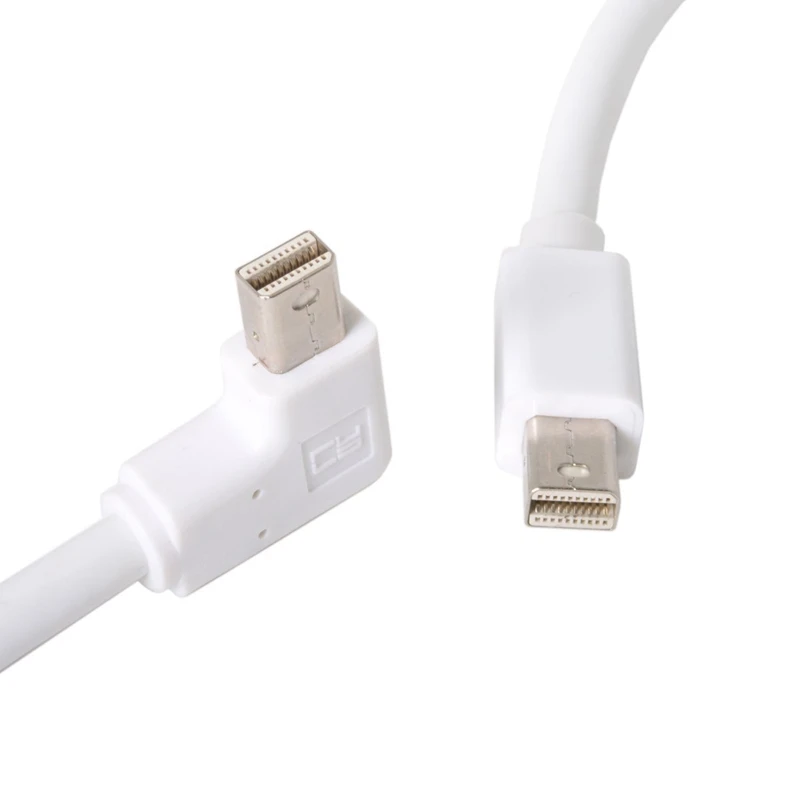 Под прямым углом 90 градусов Mini DP DisplayPort Удлинительный кабель со штыревыми