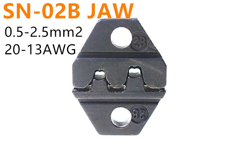 

SN-02B Crimper Die Set for SN Crimping Plier Series Hand Crimping Tool 0.5-2.5mm2 20-13AWG Jaws Mold