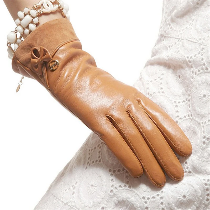 high-quality-brand-genuine-leather-gloves-women-sheepskin-glove-fashion-trend-wrist-bow-knot-driving-leather-gloves-el011pn-5