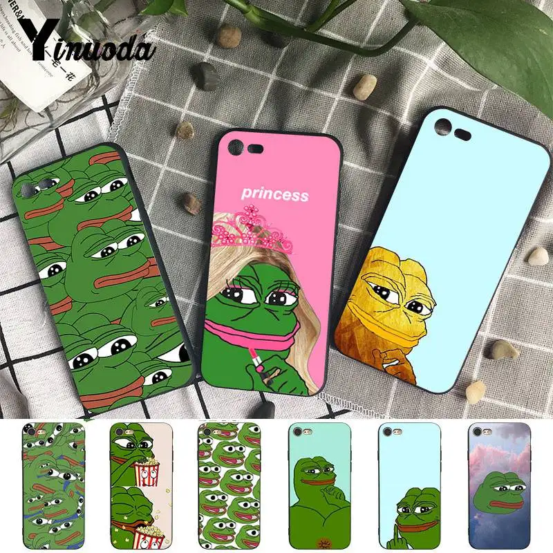 

Yinuoda Frog Meme Silicon Soft Phone Accessories Case for iPhone 7 6 X 8 6s Plus 5S SE XR XS XSMAX Case11 11pro 11promax