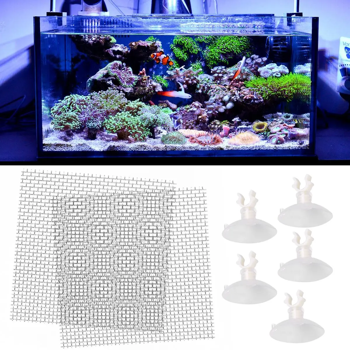 

1 Set Of Watering Grass Net Portative Effective Water Plant Net For Aquarium Decoration Moss Water Grass