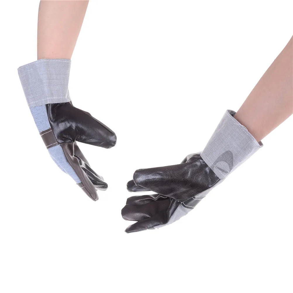 1 paar Verdickung Leder Schweißen Handschuhe Leder Schweißen Handschuhe Wärmedämmung Arbeit Schutz Liefert DIY Holz Arbeits