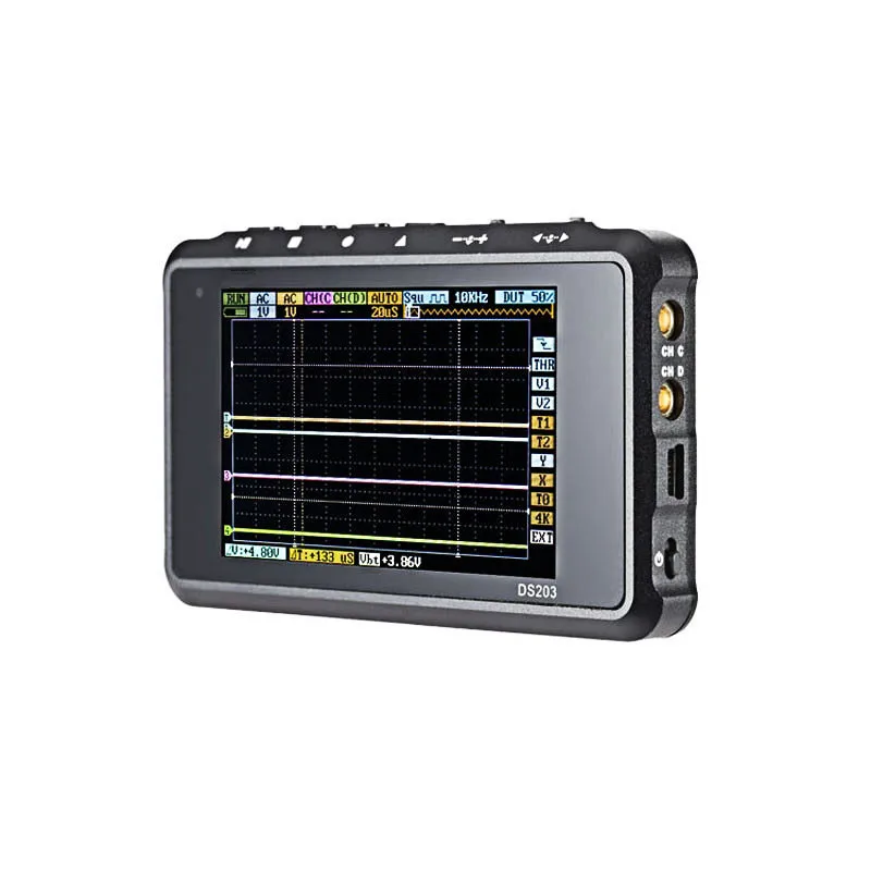 Оригинальный мини цифровой осциллограф портативный 4 канальный 8 МГц Arm Cortex M3
