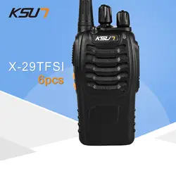 6 шт. KSUN X-29TFSI портативная рация 5 Вт ручной Pofung UHF 5 Вт 400-470 МГц 16CH двухсторонний портативный любительский радиопередатчик