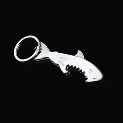 Маленький открывашка для бутылок Акула маленький брелок Акула креативный многофункциональный брелок-открывачка металлический материал