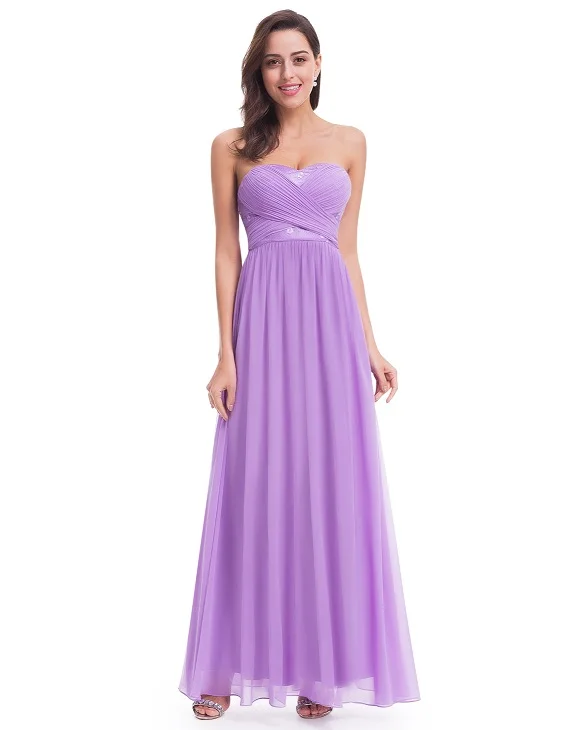 Персиковые розовые длинные элегантные платья невесты трапециевидной формы шифон когда-либо довольно фиолетовый свадебные вечерние платья для гостей для женщин Vestido longo - Цвет: 7057LV