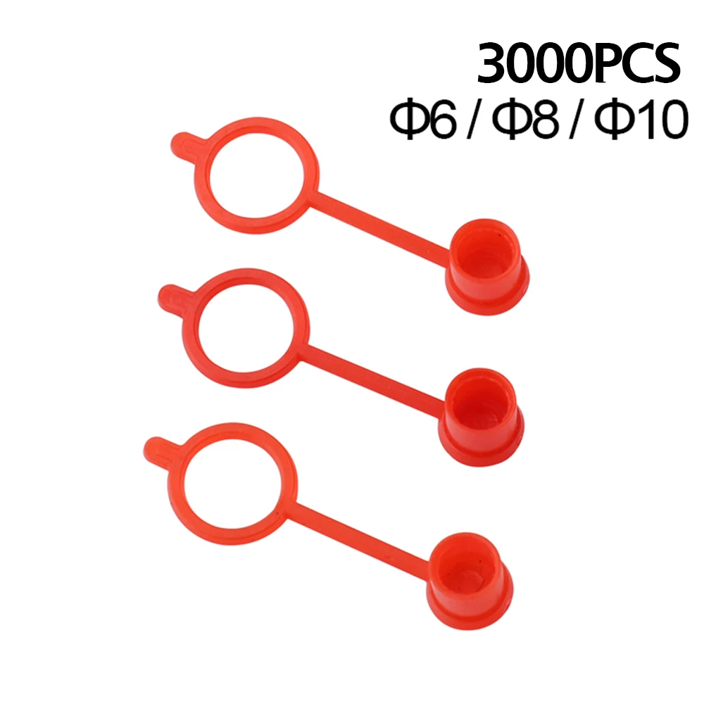 3000pcs M6 M8 M10 RED Polyethylene Plastic Dust Cover Cap Cover for Oil