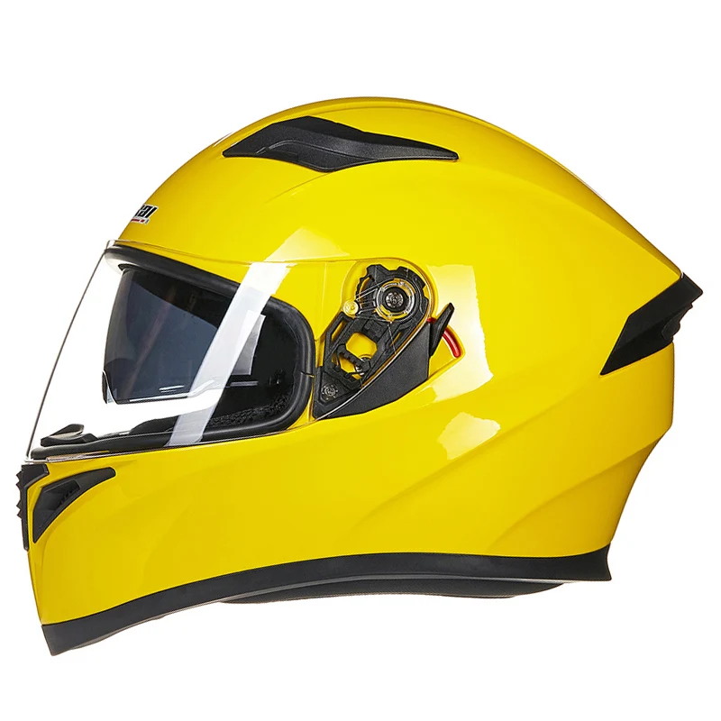 New Motorcycle Helmet Men Full Face Helmet Moto Riding ABS Material Adventure Motocross Helmet Motorbike - Цвет: yellow