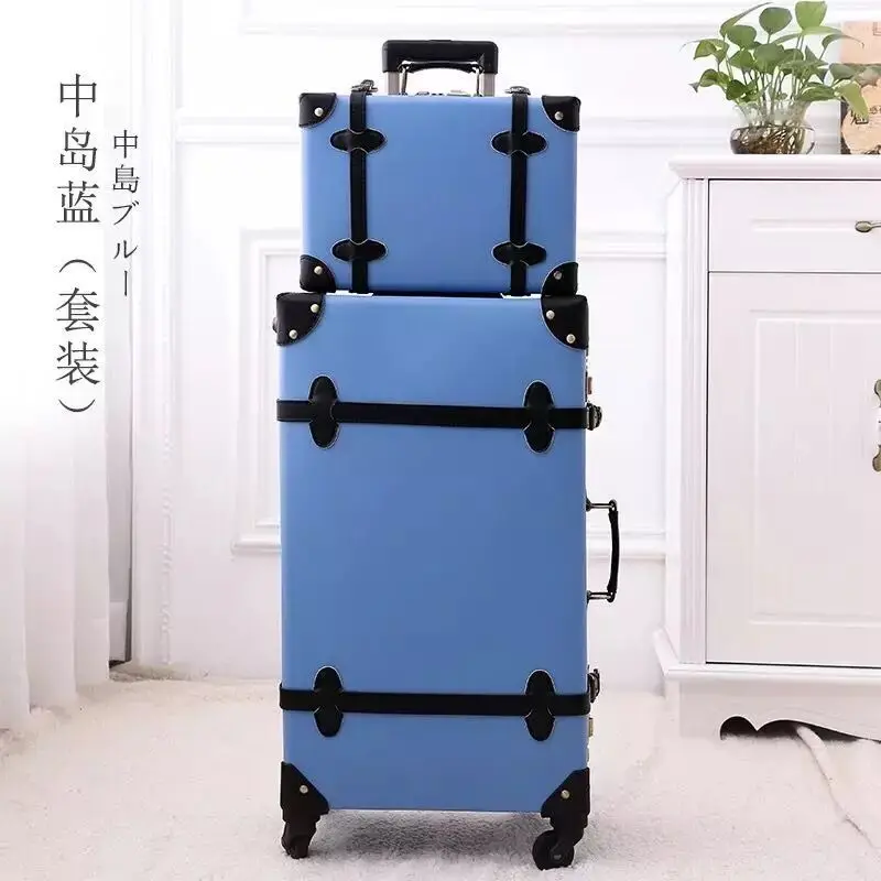 Vintage Rolling Luggage Set Spinner Women Travel Bag Suitcase Wheels  Password Trolley 20 Inch Retro Carry On Trunk - AliExpress