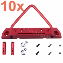 10 комплектов алюминиевый передний бампер с металлическим буксировочным крюком для 1/10 RC Traxxas TRX-4 Rock Crawler 8235 Hop Up части