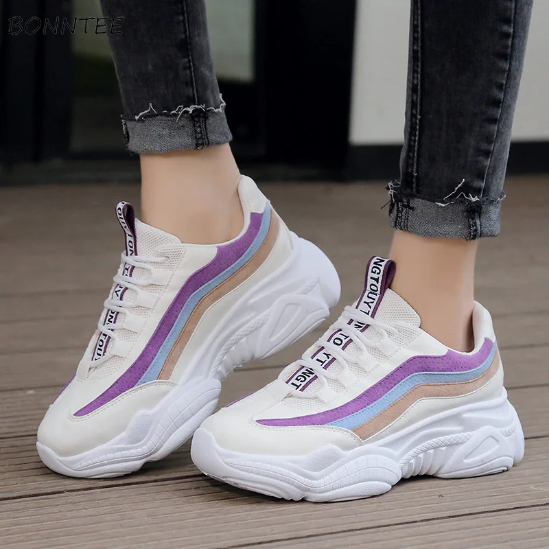 Vulcanize Shoes Women Sneakers Wedges Thick Bottom Waterproof Womens ...