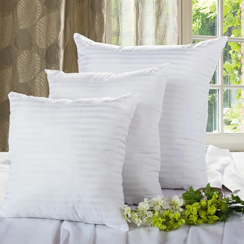 fityle Soft PP Cotton Filled Pillow Cushion Inner Pad Insert for Home Sofa Car Decor Without Pillowcase 60*60cm