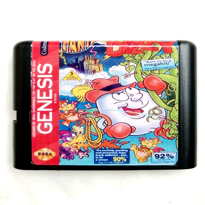 Карта памяти Fantastic Dizzy 16 бит MD для Sega Mega Drive 2 SEGA Genesis Megadrive | Электроника