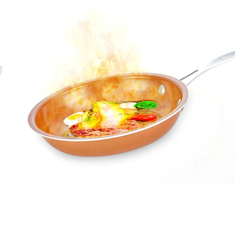 Антипригарная сковорода Koekenpan Koperen Pan met покрытие Geschikt индуктивность Wok Титан