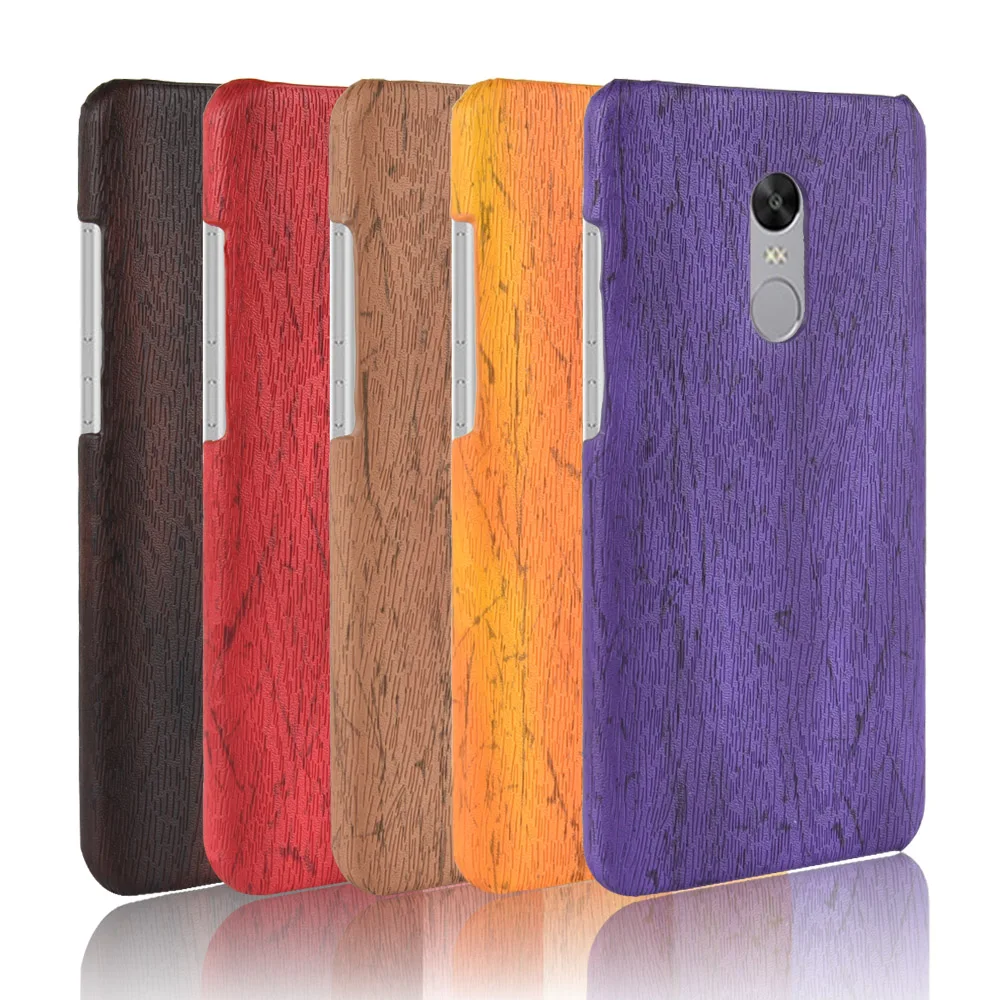 

For Xiaomi Redmi Note 4X Case Hard PC+PU Leather Retro wood grain Phone Case For Xiaomi Redmi Note 4 Cover Luxury Wood Case