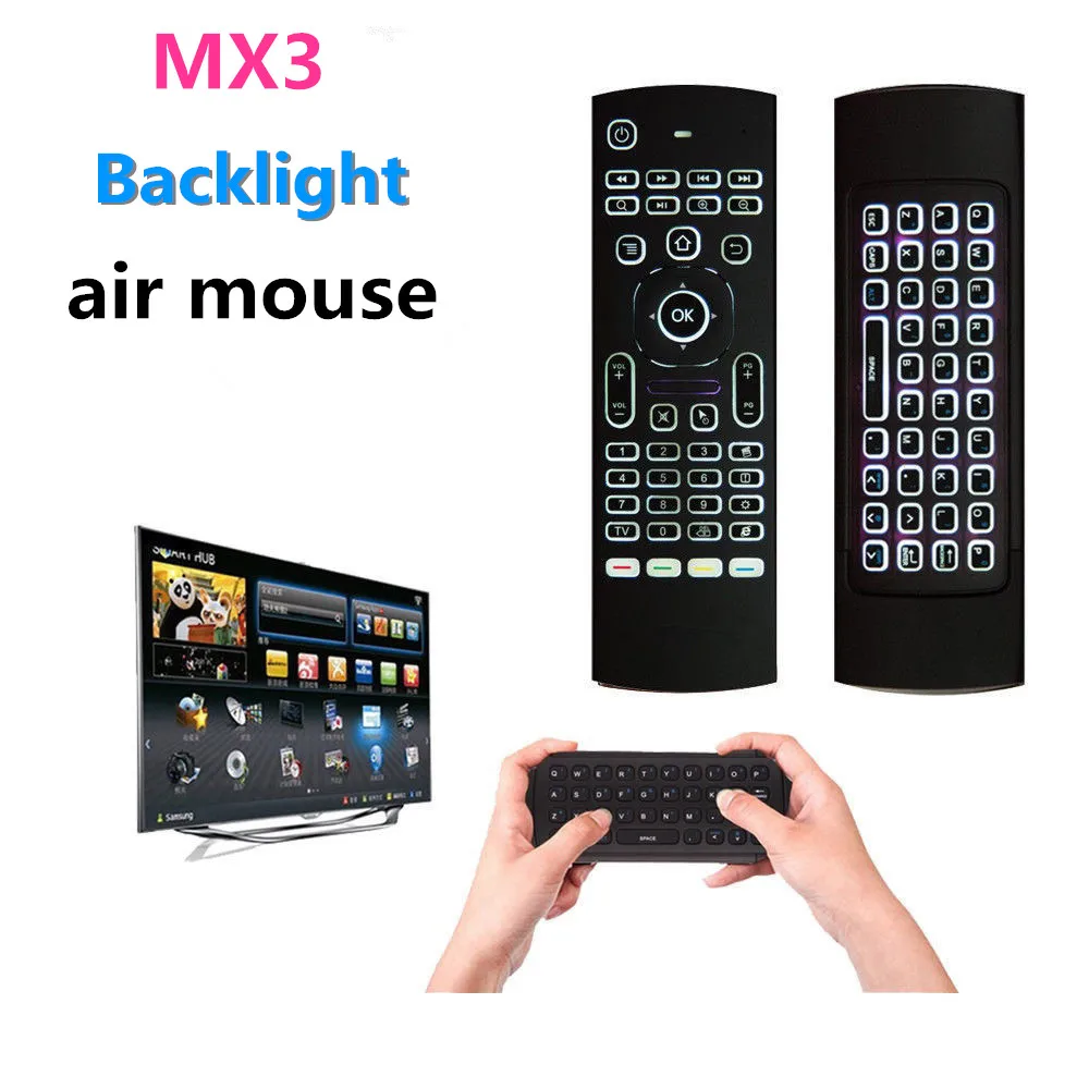 

MX3 Air Mouse Backlight Wireless 2.4GHz Remote Control Precision Mini Keyboard For Android TV Box