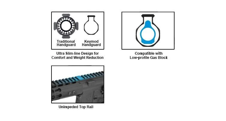 Векторная оптика GEN III Slim Key Mod 7 'ཆ'' 12 'ཋ'' дюймов AR15 Бесплатная