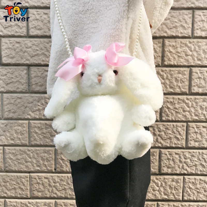 Kawai кролик сумка Лолита мягкая плюшевая игрушка кукла на одно плечо переносная жемчужная цепь сумка подарок на день рождения Triver Прямая поставка