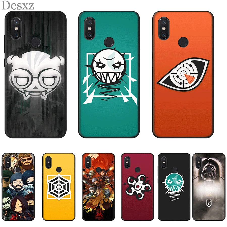 

Desxz Cell Phone Case Silicone For Xiaomi Redmi Note 4 4X 5 6 7 Pro 5A Prime Cover Rainbow Six Siege 6 Bag Shell