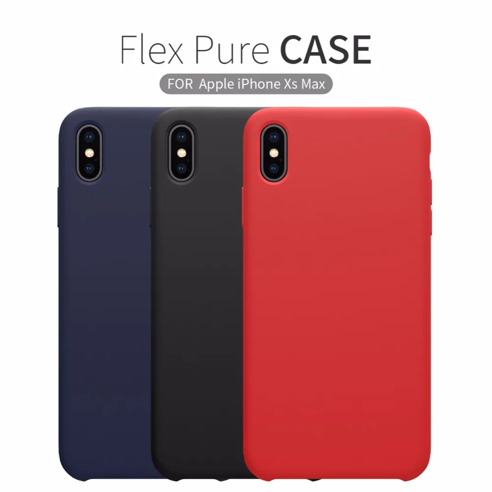 

NILLKIN Liquid Silicone Case For iphone XS Max Anti-fingerprint soft Back cover Case For Apple iphone XS Max
