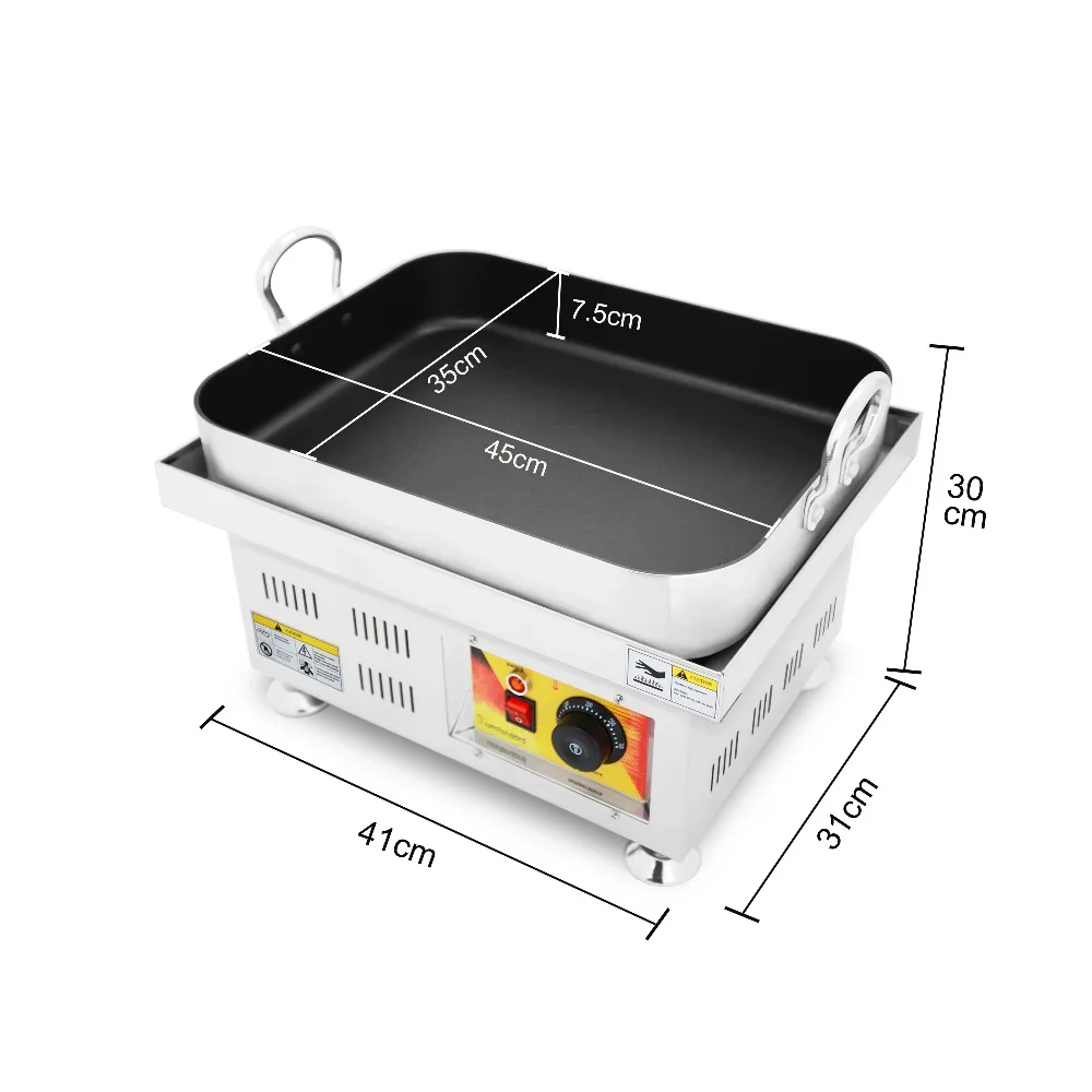 Коммерческих антипригарных 110 V 220 V электрическая Корейская Жареная Машина для рисовых хлебцев пряный рисовый торт производитель Toppoki