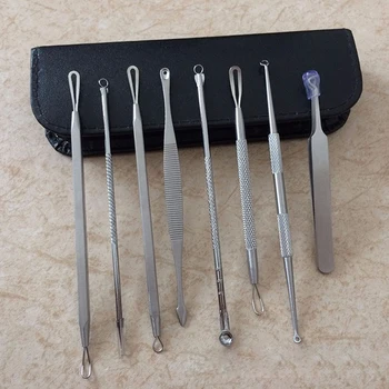 

8pcsblackhead comedone acne pimple belmish extractor Removal Pimple Needle Blackhead Tool Blackhead Pimple Needles Skin Care Kit