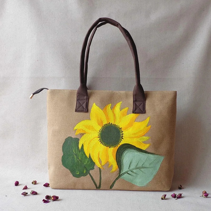 3 pieces/lot high quality jute bag for women 2019