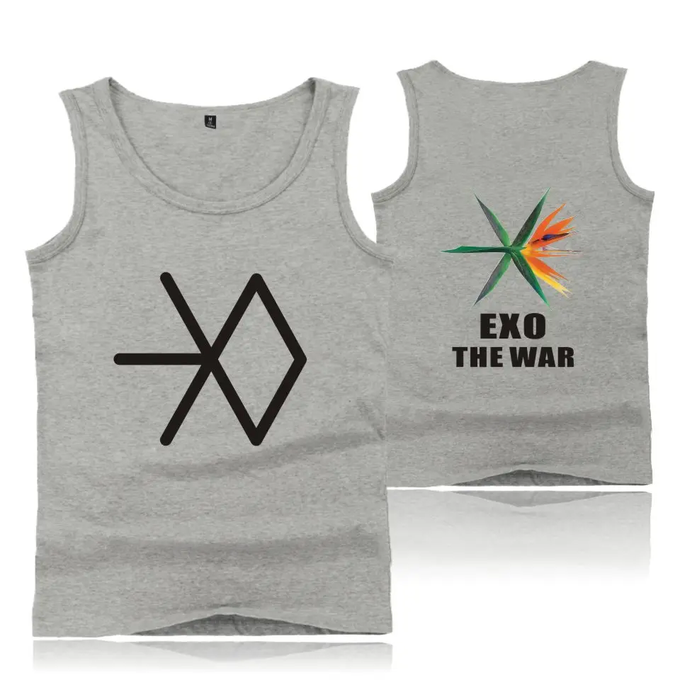 2019 K POP EXO новый альбом THE WAR Печатный топ Корейская популярная майка Idol Топ мужская