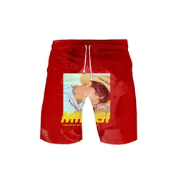 Женские 3D ATEEZ Kpop темплар 3D пляжные шорты Плавки 2019 летние новые быстросохнущие Kpop шорты хип хоп пляжная одежда