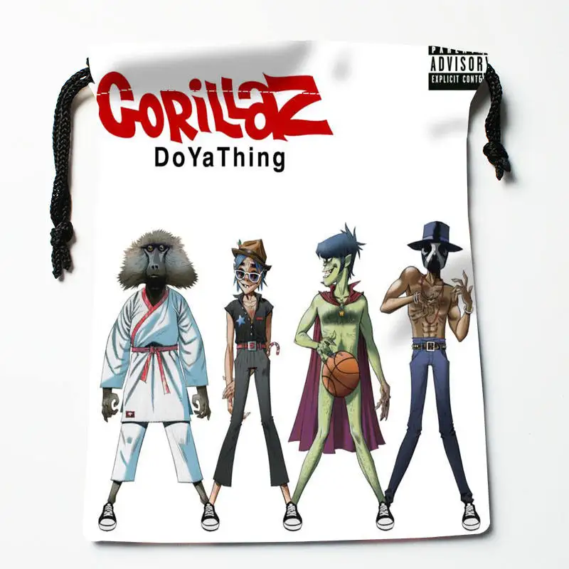 Высококачественная сумка для хранения с завязкой на заказ Gorillaz, подарочные атласные сумки 27x35 см, компрессионные сумки - Цвет: 8