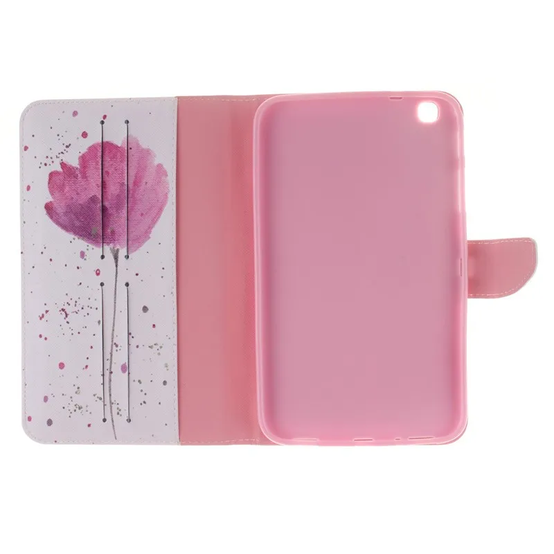Stand Flip Wallet Case For Samsung Galaxy Tab 3 8.0 inch Cases SM T310 T311 T315 Tablet Back Cover Stand Two Sides Painted Bag (32)