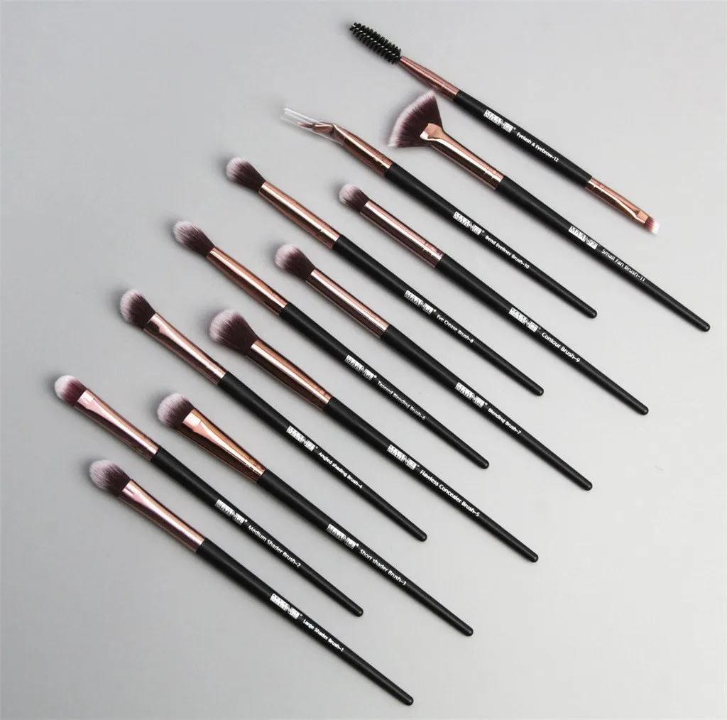 

MAANGE Makeup Brush Professional 12Pcs Makeup Brushes Set Eye Shadow Highlighter Powder Convenient Natural Make Up Mar19