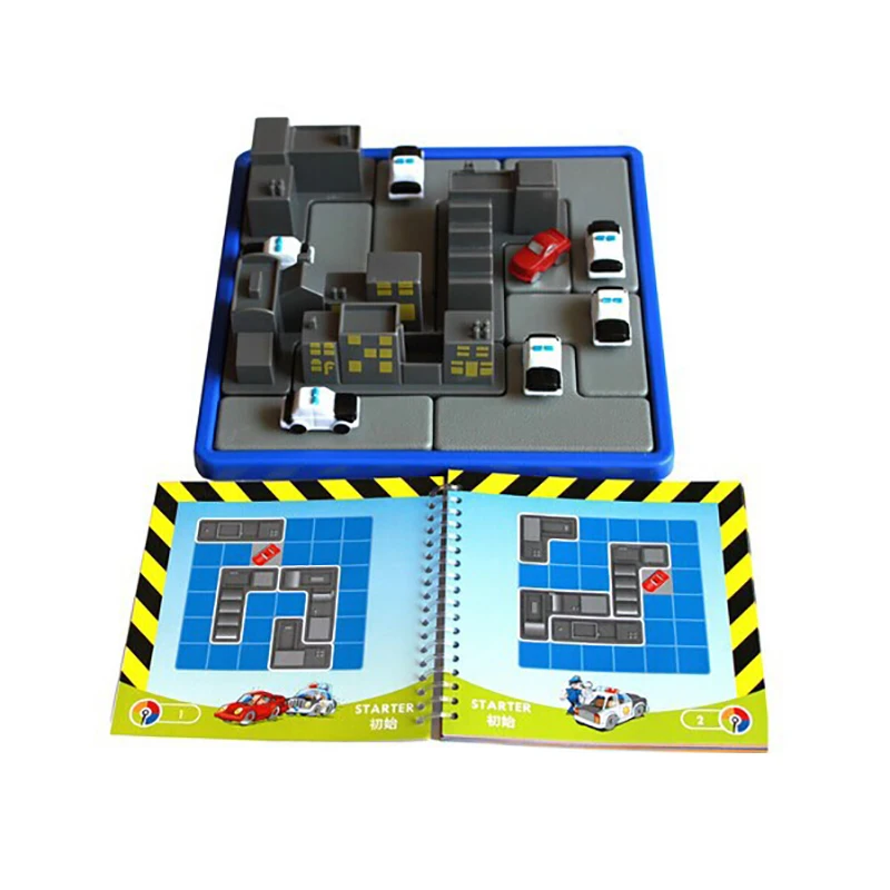 3D building model Thrilling intercept the police caught the thief 60 level desktop games chess Maze children educational toys