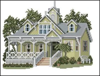

Needlework,DIY Cross Stitch,Sets For Embroidery kits,11CT&14CT,Outside the villa